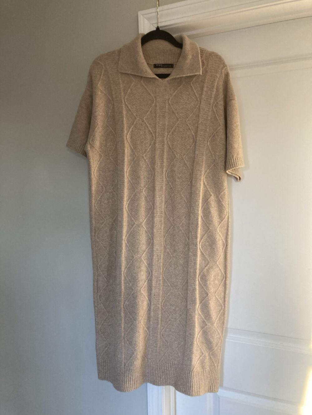 Meg Shop Wool Blend Cable Knit One Size Dress Old Money Preppy